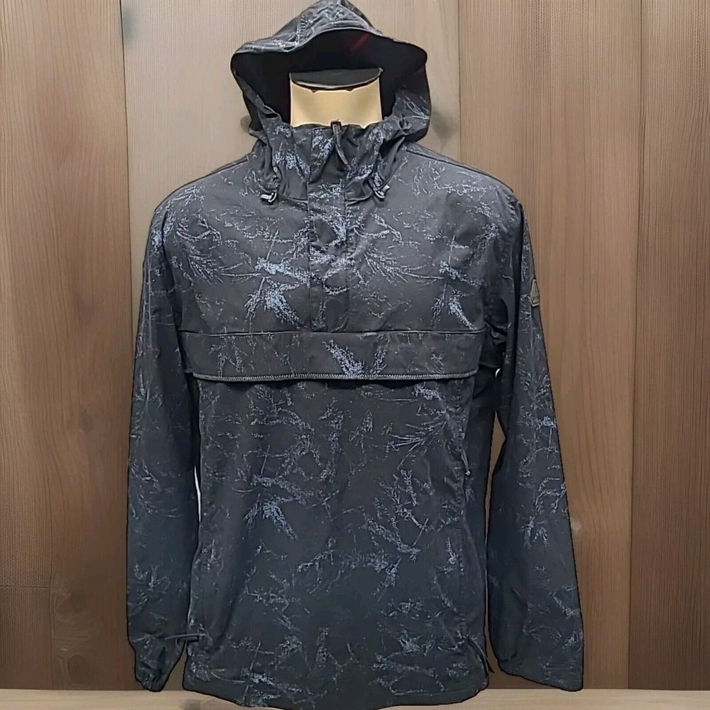 Prana Windbreaker Jacket Mens Size XL Navy Blue/‎ Blue 1/4 Zip